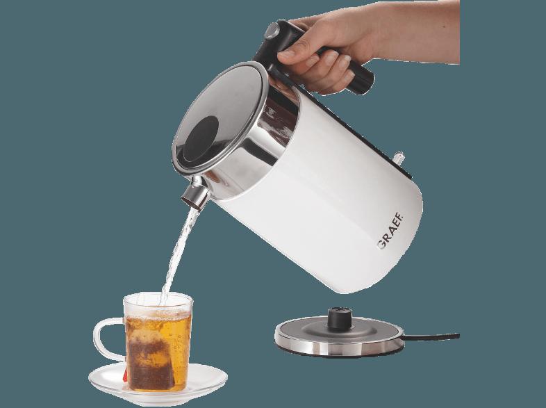 GRAEF WK 61 EU Wasserkocher Acyrl/Weiß (2150 Watt, 1.5 Liter)