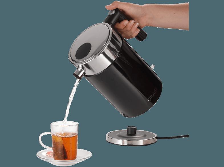 GRAEF WK 62 EU Wasserkocher Acyrl/Schwarz (2150 Watt, 1.5 Liter/Jahr)