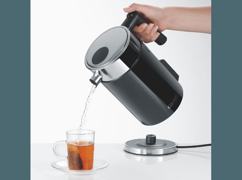 GRAEF WK 702 Wasserkocher Schwarz (2000 Watt, 1.5 Liter/Jahr)