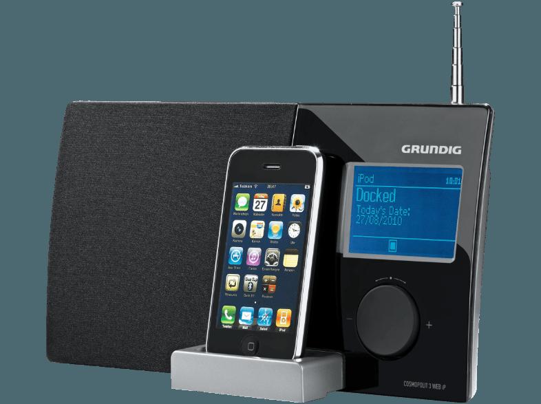 GRUNDIG Cosmopolit 3F  WEB IP Internetradio (Internet, UKW, UKW, DAB, DAB , Schwarz)