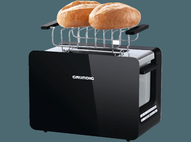 GRUNDIG TA7280 Premium 2-Schlitz-Toaster Toaster Schwarz (1.000 Watt, Schlitze: 2)