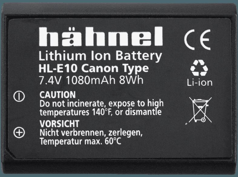 HÄHNEL HL-E10 für Canon LP-E10 Akku für Canon (Li-Ion, 7.4 Volt, 1080 mAh)