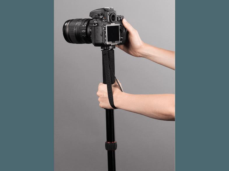 HAMA 004267 Traveller Premium Mono 170 Einbein Stativ, Schwarz, (Ausziehbar bis 1700 mm)
