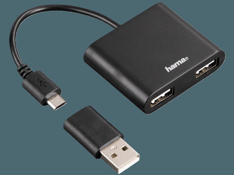 HAMA 054140 USB-2.0-OTG-Hub 1:2 USB Hub