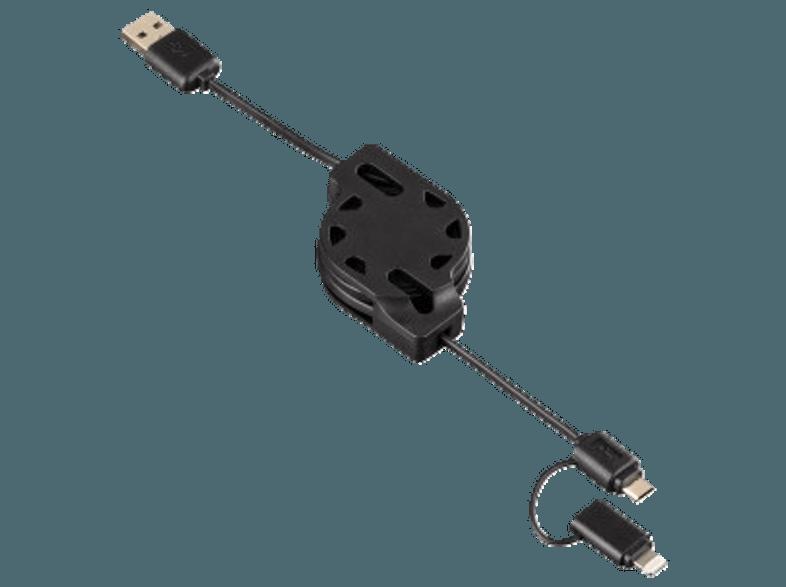 HAMA 054565 2in1 Micro-USB-Kabel mit Lightning Adapter Kabel