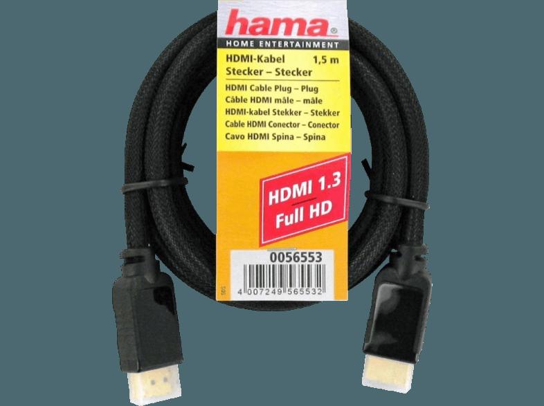 HAMA 056553 High Speed HDMI™-Kabel Stecker 1500 mm Kabel, HAMA, 056553, High, Speed, HDMI™-Kabel, Stecker, 1500, mm, Kabel