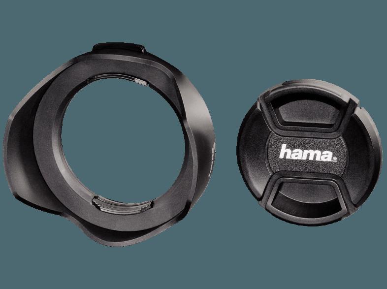 HAMA 093655 Universale Gegenlichtblende mit Objektivdeckel (55 mm, )