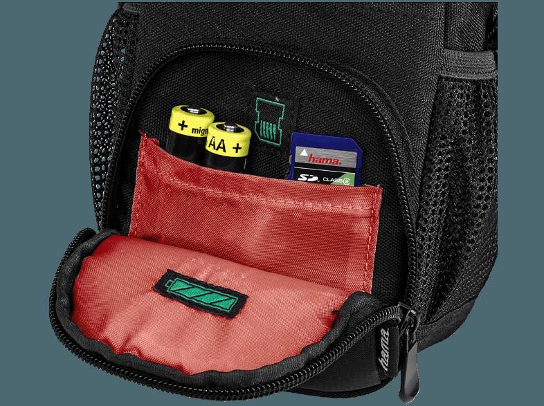 HAMA 103662 Canberra 90L Tasche für Digitalkamera (Farbe: Schwarz/Rot)