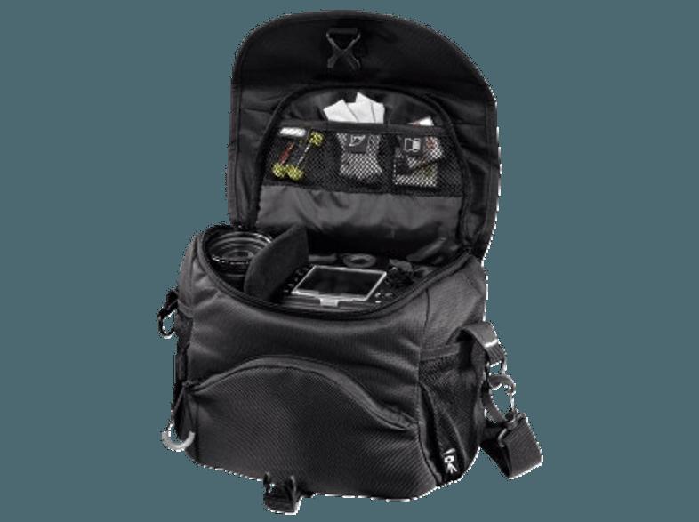 HAMA 126633 Crossworld 140 Tasche für Spiegelreflexkamera und Zubehör (Farbe: Schwarz)