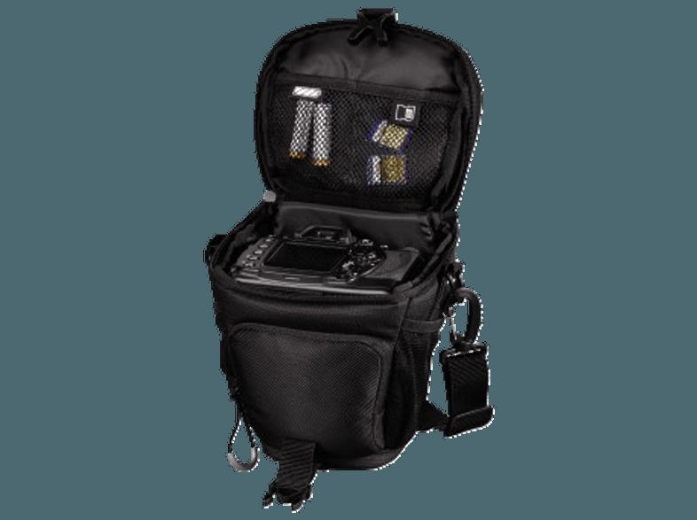 HAMA 126635 Crossworld 110 Colt Tasche für Spiegelreflexkamera mit Objektiv (Farbe: Schwarz)