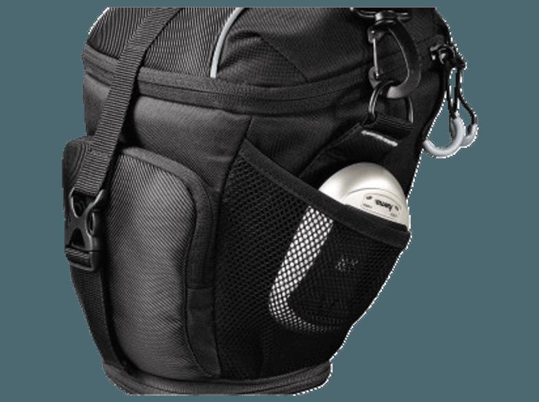 HAMA 126635 Crossworld 110 Colt Tasche für Spiegelreflexkamera mit Objektiv (Farbe: Schwarz)