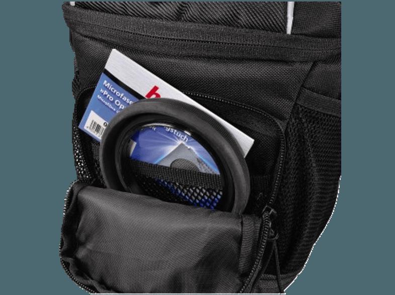 HAMA 126635 Crossworld 110 Colt Tasche für Spiegelreflexkamera mit Objektiv (Farbe: Schwarz)