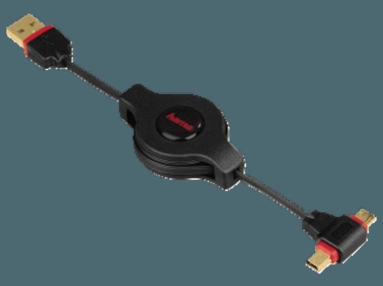 HAMA 2in1 Aufrollbares-Mini/Micro-USB-2.0 USB-Kabel, HAMA, 2in1, Aufrollbares-Mini/Micro-USB-2.0, USB-Kabel