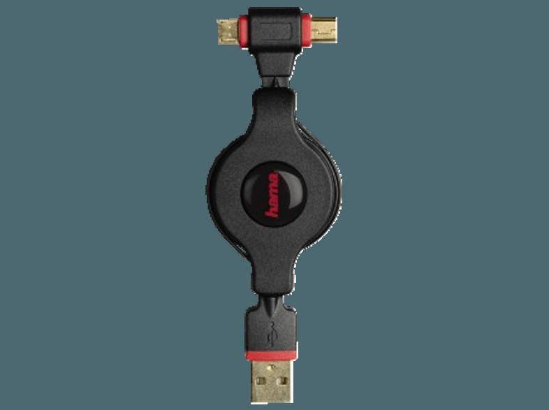 HAMA 2in1 Aufrollbares-Mini/Micro-USB-2.0 USB-Kabel, HAMA, 2in1, Aufrollbares-Mini/Micro-USB-2.0, USB-Kabel