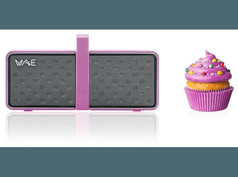 HERCULES WAE BTP03 Mini Bluetooth Lautsprecher Pink/Weiß, HERCULES, WAE, BTP03, Mini, Bluetooth, Lautsprecher, Pink/Weiß