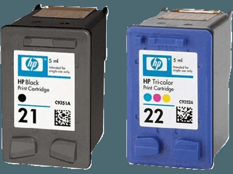 HP 21/22 Combopack Tintenkartusche mehrfarbig, HP, 21/22, Combopack, Tintenkartusche, mehrfarbig