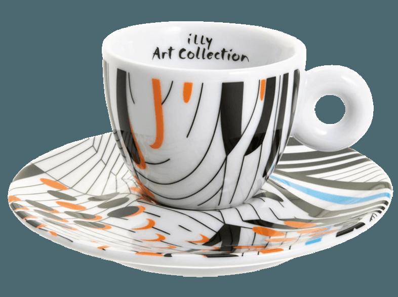 ILLY 4359 Art Collection Tobias Rehberger 4tlg. inkl. 250 g Dose Illy Espresso Cappuccinotassen