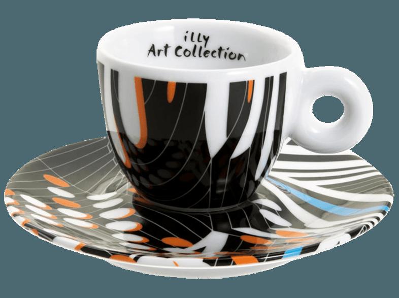 ILLY 4359 Art Collection Tobias Rehberger 4tlg. inkl. 250 g Dose Illy Espresso Cappuccinotassen
