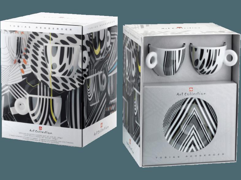 ILLY 4359 Art Collection Tobias Rehberger 4tlg. inkl. 250 g Dose Illy Espresso Cappuccinotassen