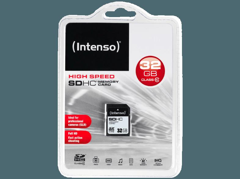 INTENSO 3411480 Speicherkarte SDHC 32 GB Klasse 10 , Class 10, 32 GB