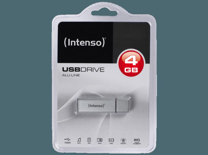 INTENSO Alu Line USB 2.0 Stick 4GB silber 3521452, INTENSO, Alu, Line, USB, 2.0, Stick, 4GB, silber, 3521452