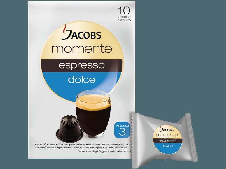 JACOBS 649007 Momente Espresso Dolce 10 Kapseln Kaffeekapseln Espresso Dolce (Intensität 3) (Nespresso®), JACOBS, 649007, Momente, Espresso, Dolce, 10, Kapseln, Kaffeekapseln, Espresso, Dolce, Intensität, 3, , Nespresso®,