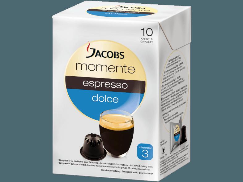 JACOBS 649007 Momente Espresso Dolce 10 Kapseln Kaffeekapseln Espresso Dolce (Intensität 3) (Nespresso®)