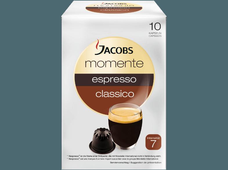 JACOBS 649086 Momente Espresso Classico 10 Kapseln Kaffeekapseln Espresso Classico (Intensität 7) (Nespresso®)