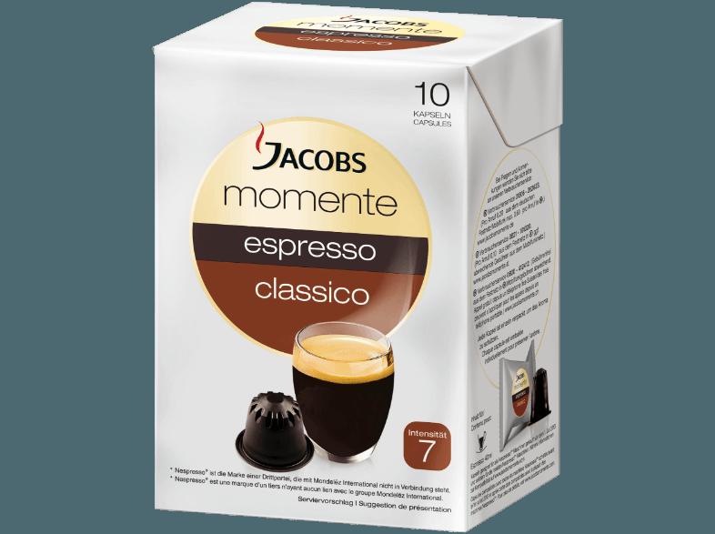 JACOBS 649086 Momente Espresso Classico 10 Kapseln Kaffeekapseln Espresso Classico (Intensität 7) (Nespresso®)