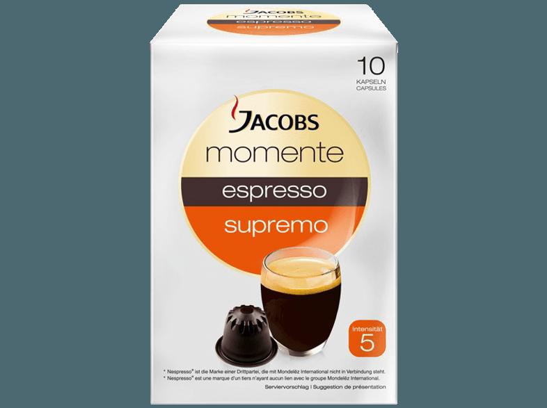 JACOBS 649087 Momente Espresso Supremo 10 Kapseln Kaffeekapseln Espresso Supremo (Intensität 5) (Nespresso®)