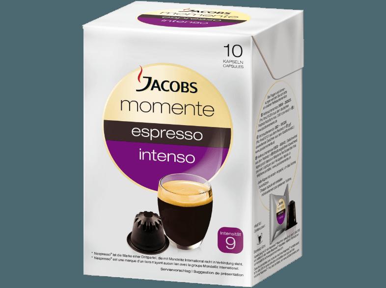 JACOBS 649088 Momente Espresso Intenso 10 Kapseln Kaffeekapseln Espresso Intenso (Intensität 9) (Nespresso®)