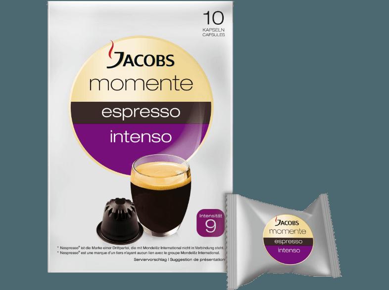 JACOBS 649088 Momente Espresso Intenso 10 Kapseln Kaffeekapseln Espresso Intenso (Intensität 9) (Nespresso®)