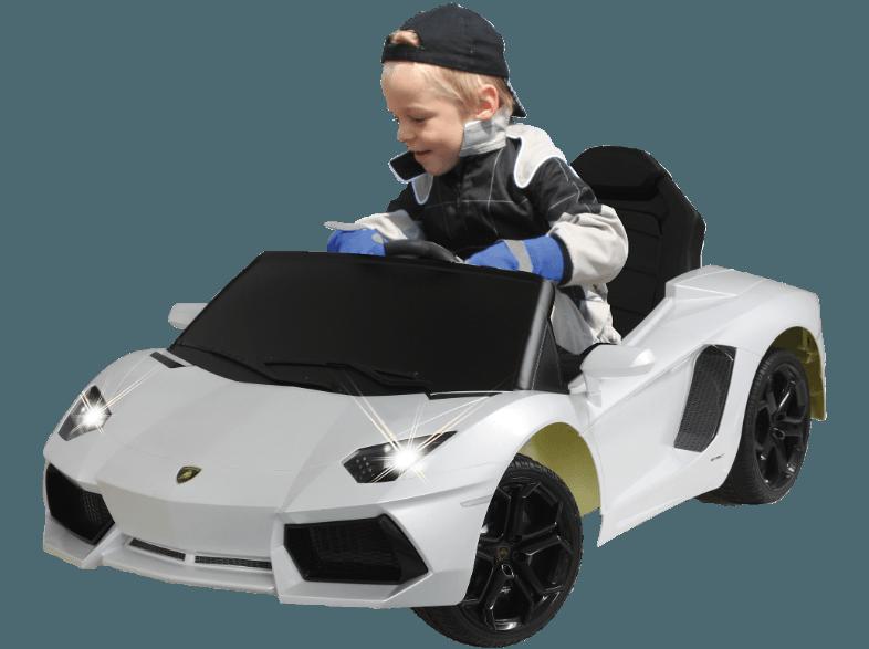 JAMARA 404603 Lamborghini Aventador Kinderfahrzeug Weiß