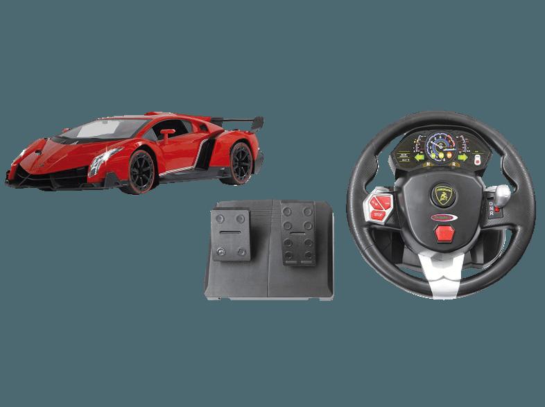 JAMARA 404870 Lamborghini Veneno Lenkrad   Pedale Rot