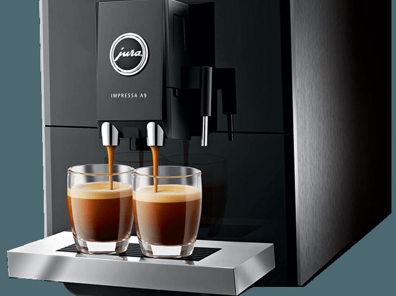 JURA 15018 IMPRESSA A9 Espresso-/Kaffee-Vollautomat (Aroma -Mahlwerk, 1.1 Liter, Platin)