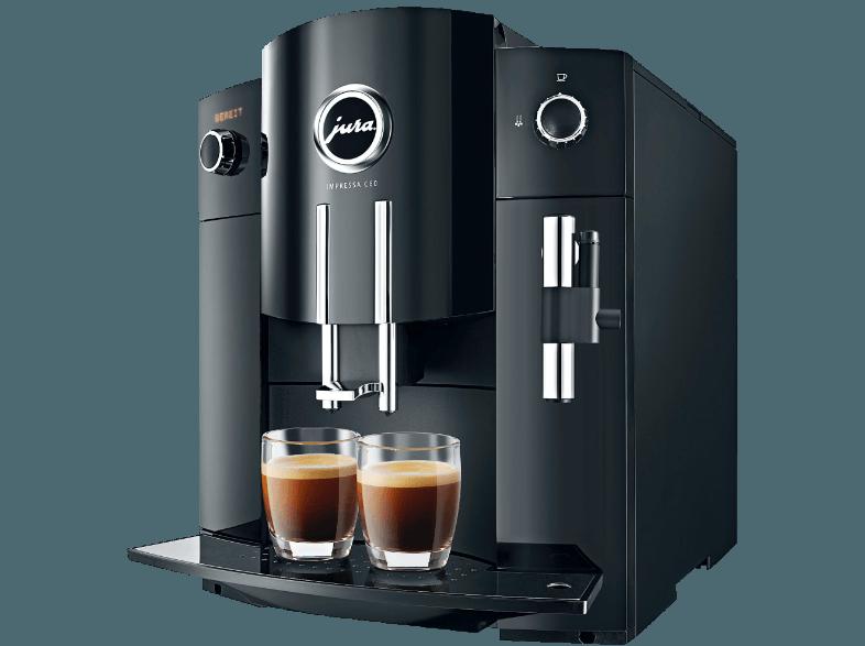 JURA 15022 IMPRESSA C60 Espresso-/Kaffee-Vollautomat (Stahl-Kegelmahlwerk, 1.9 Liter, Schwarz)