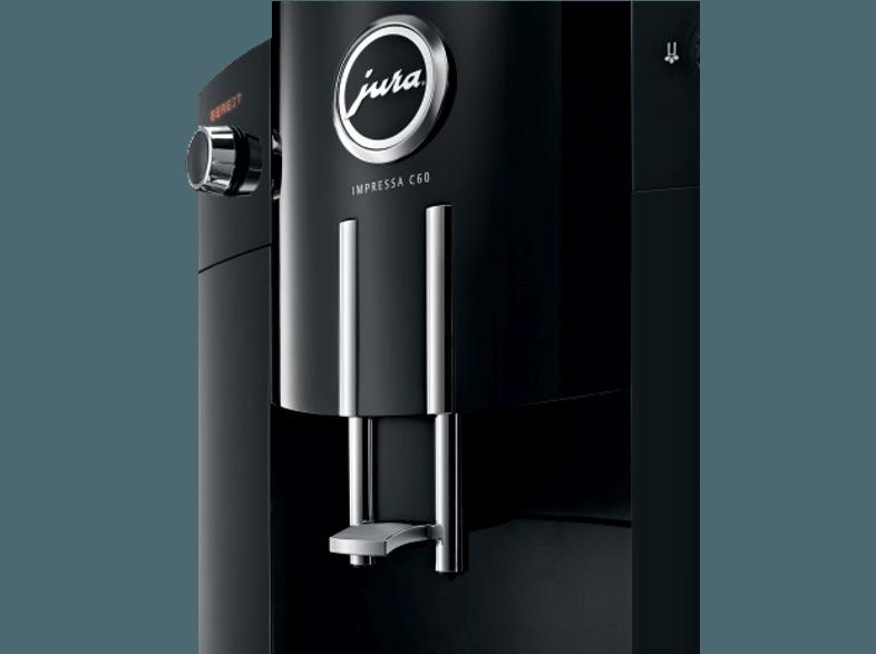 JURA 15022 IMPRESSA C60 Espresso-/Kaffee-Vollautomat (Stahl-Kegelmahlwerk, 1.9 Liter, Schwarz)