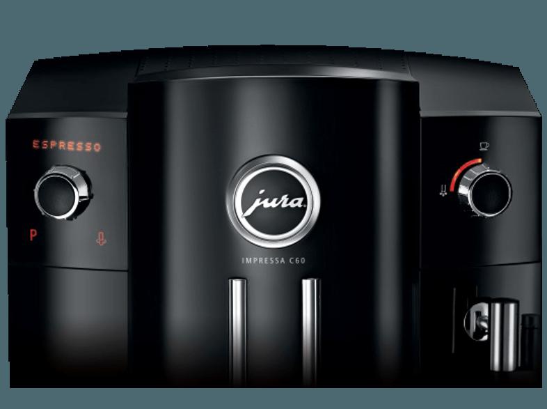 JURA 15022 IMPRESSA C60 Espresso-/Kaffee-Vollautomat (Stahl-Kegelmahlwerk, 1.9 Liter, Schwarz), JURA, 15022, IMPRESSA, C60, Espresso-/Kaffee-Vollautomat, Stahl-Kegelmahlwerk, 1.9, Liter, Schwarz,