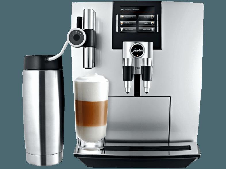 JURA 15038 J90 Espresso-/Kaffee-Vollautomat (Aroma -Mahlwerk, 2.1 Liter, Brilliantsilber)