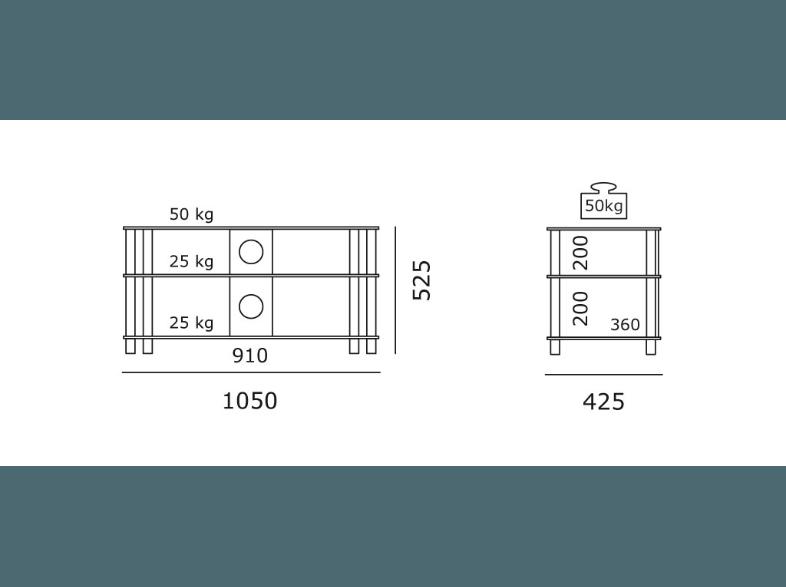 JUST-RACKS JRC1051 KG TV-Rack