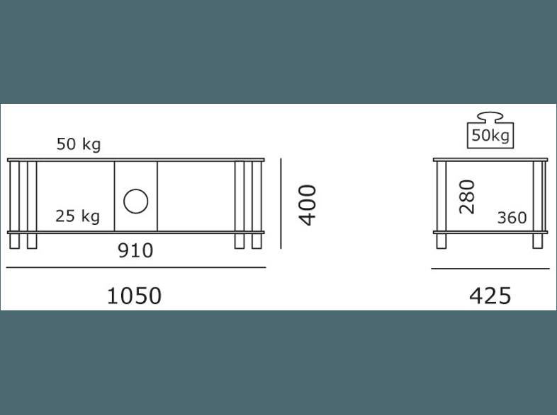 JUST-RACKS JRC1052 TV-Möbel, JUST-RACKS, JRC1052, TV-Möbel