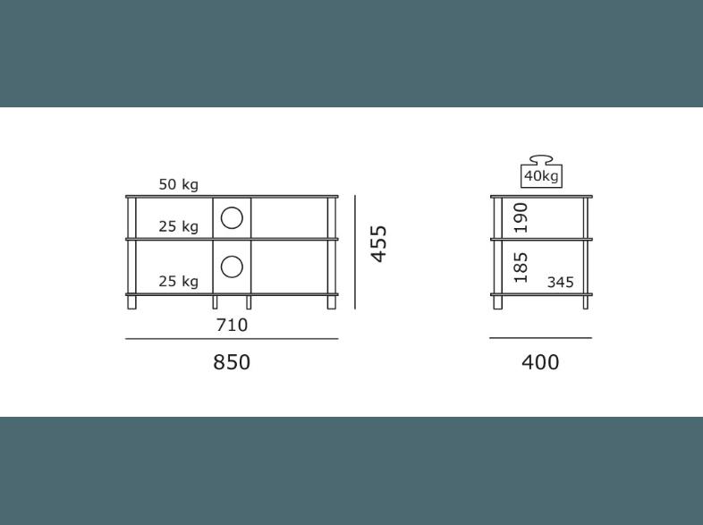 JUST-RACKS JRP850 KG TV-Rack