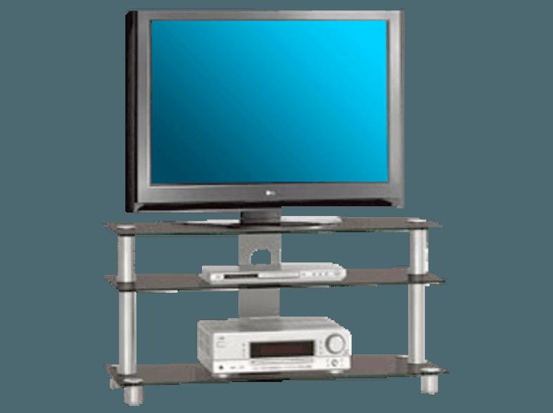 JUST-RACKS TV8553-BG schwarz/silber TV-Möbel, JUST-RACKS, TV8553-BG, schwarz/silber, TV-Möbel