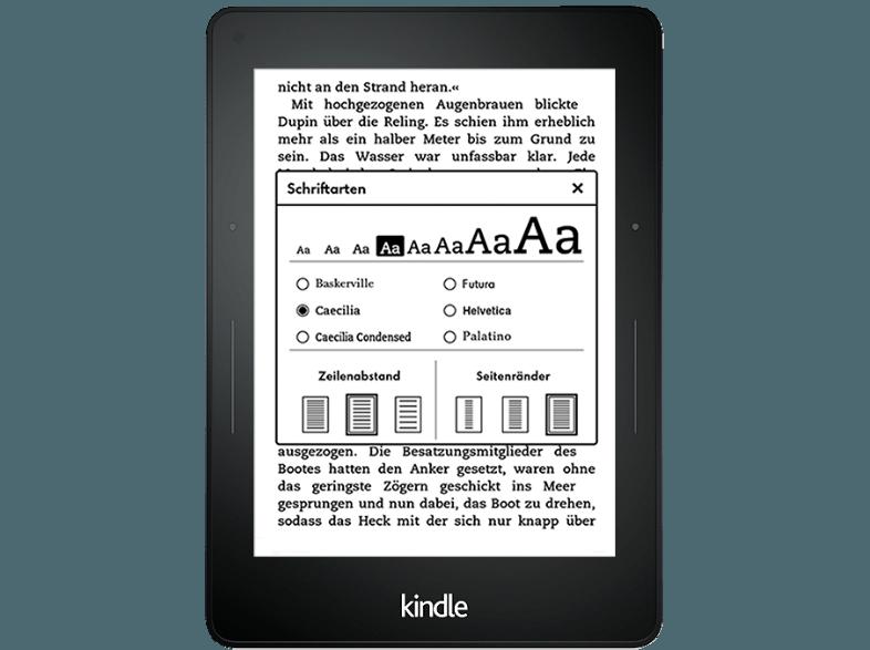 KINDLE VOYAGE 4GB 3G 6 Zoll 4 GB WLAN und USB E-Book-Reader Schwarz, KINDLE, VOYAGE, 4GB, 3G, 6, Zoll, 4, GB, WLAN, USB, E-Book-Reader, Schwarz