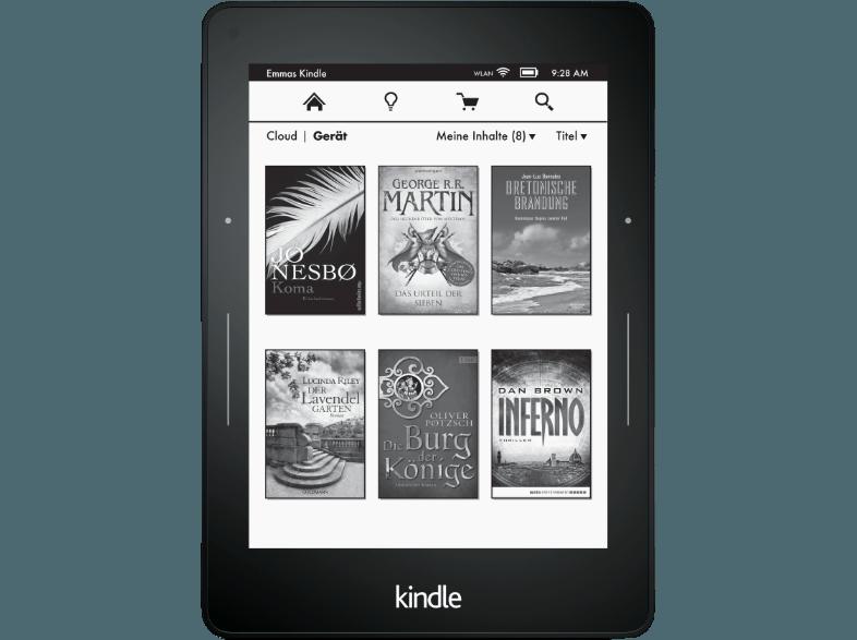 KINDLE VOYAGE 4GB 3G 6 Zoll 4 GB WLAN und USB E-Book-Reader Schwarz