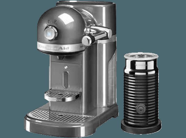 KITCHENAID 5KES0504EMS/4 Nespresso Kapselmaschine mit Aeroccino Medallion Silver, KITCHENAID, 5KES0504EMS/4, Nespresso, Kapselmaschine, Aeroccino, Medallion, Silver