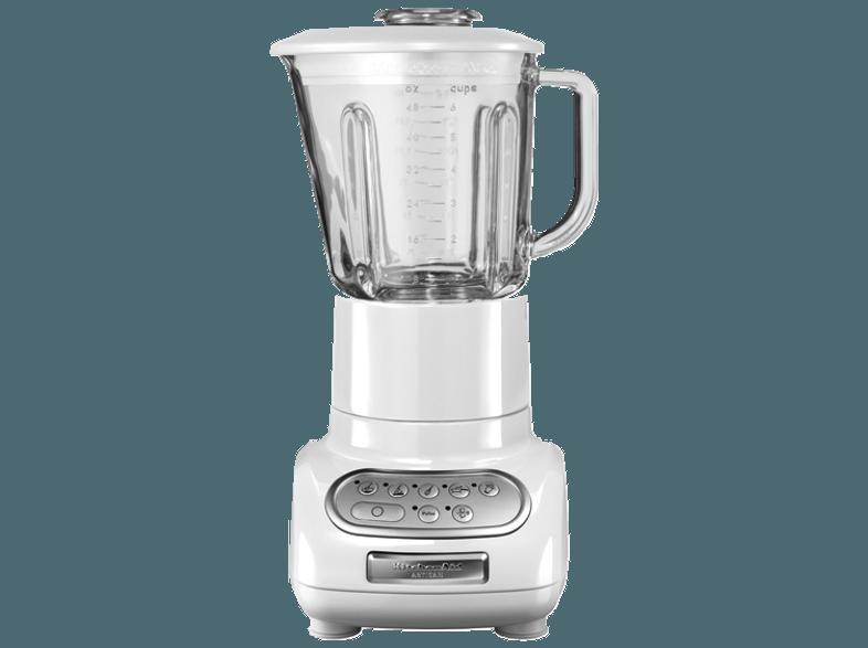 KITCHENAID 5KSB5553EWH Artisan Standmixer Weiß (550 Watt, 1.5 ml)