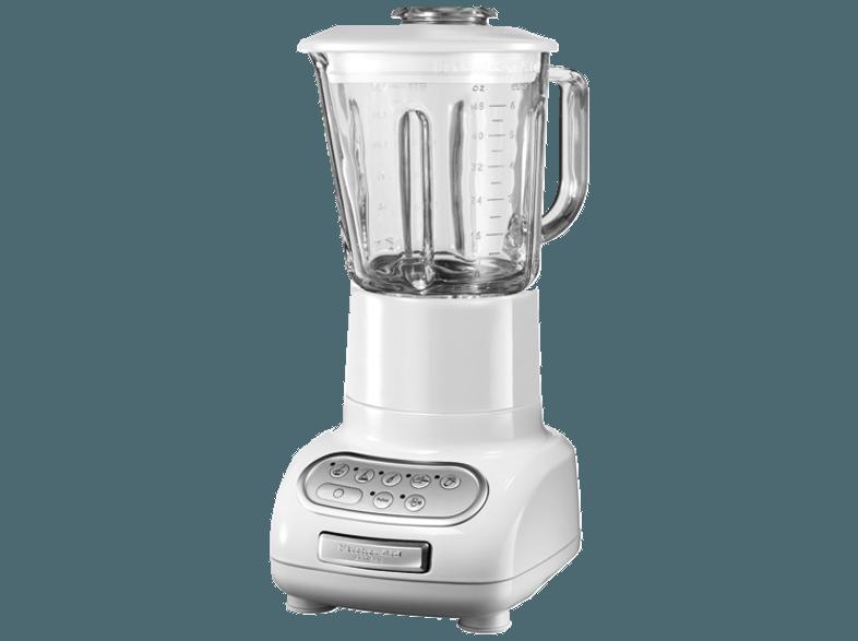 KITCHENAID 5KSB5553EWH Artisan Standmixer Weiß (550 Watt, 1.5 ml)