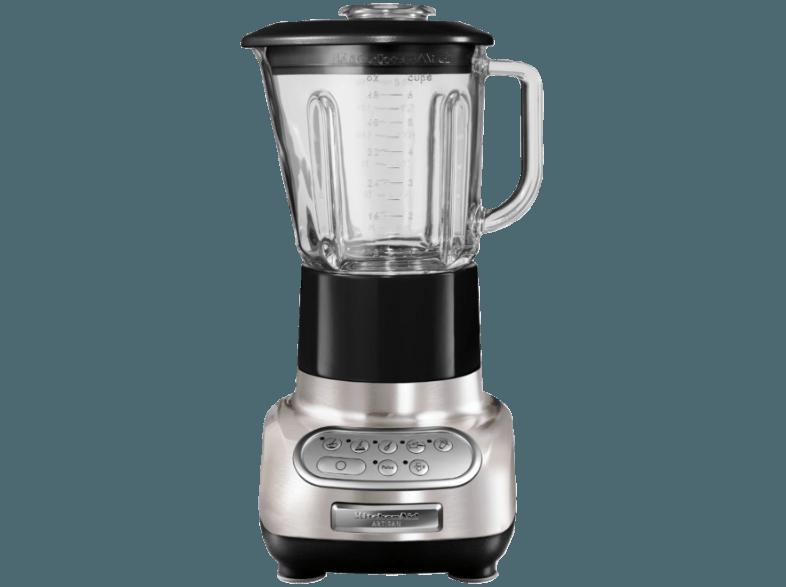 KITCHENAID 5KSB555ENK Artisan Standmixer Silber/Schwarz (550 Watt, 1,5 L/ 0,75 L), KITCHENAID, 5KSB555ENK, Artisan, Standmixer, Silber/Schwarz, 550, Watt, 1,5, L/, 0,75, L,