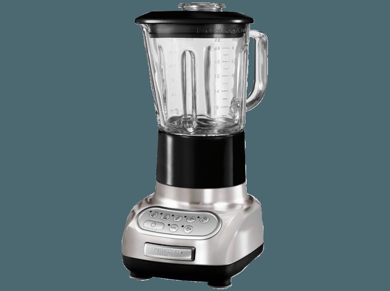 KITCHENAID 5KSB555ENK Artisan Standmixer Silber/Schwarz (550 Watt, 1,5 L/ 0,75 L)